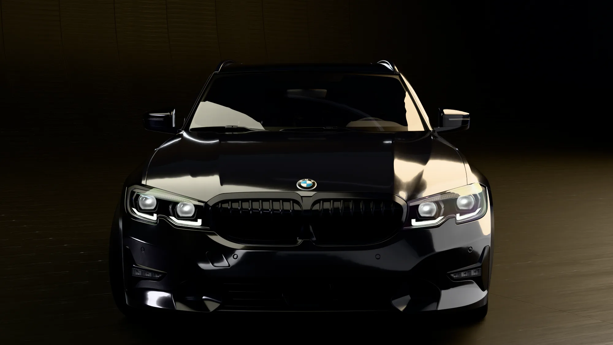 BMW G21 mit Kortschak/Brandl-Vollfolierung im dunklen Studio